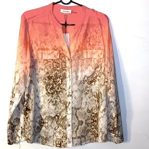 Calvin Klein Women’s Button Down Top Size L